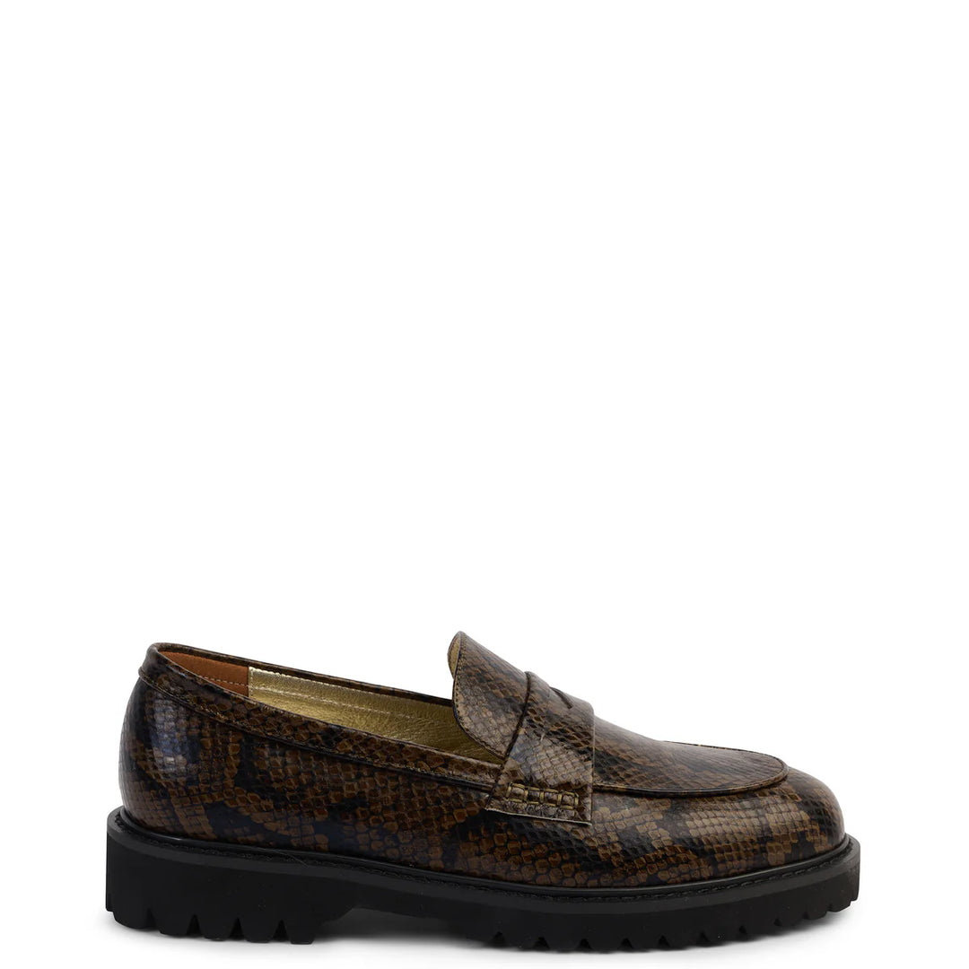 Kathryn Wilson Nova Loafer Olive Python - Shop 9