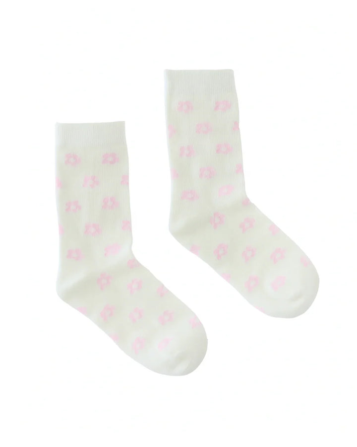 Kathryn Wilson Petal Socks - Cream/Pink - Shop 9
