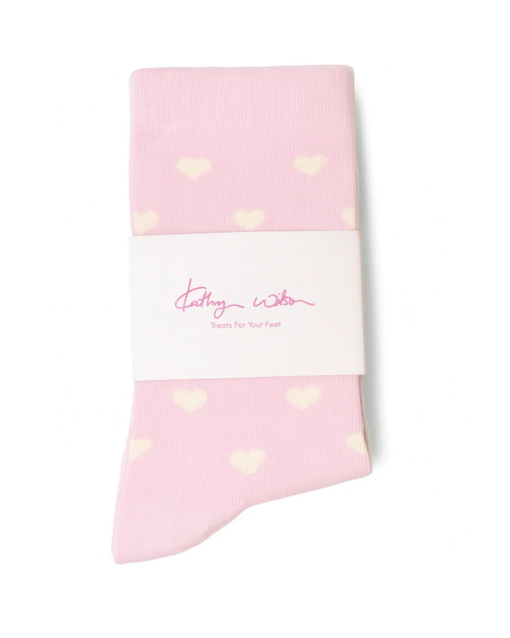 Kathryn Wilson Socks - Pink/Cream Hearts - Shop 9