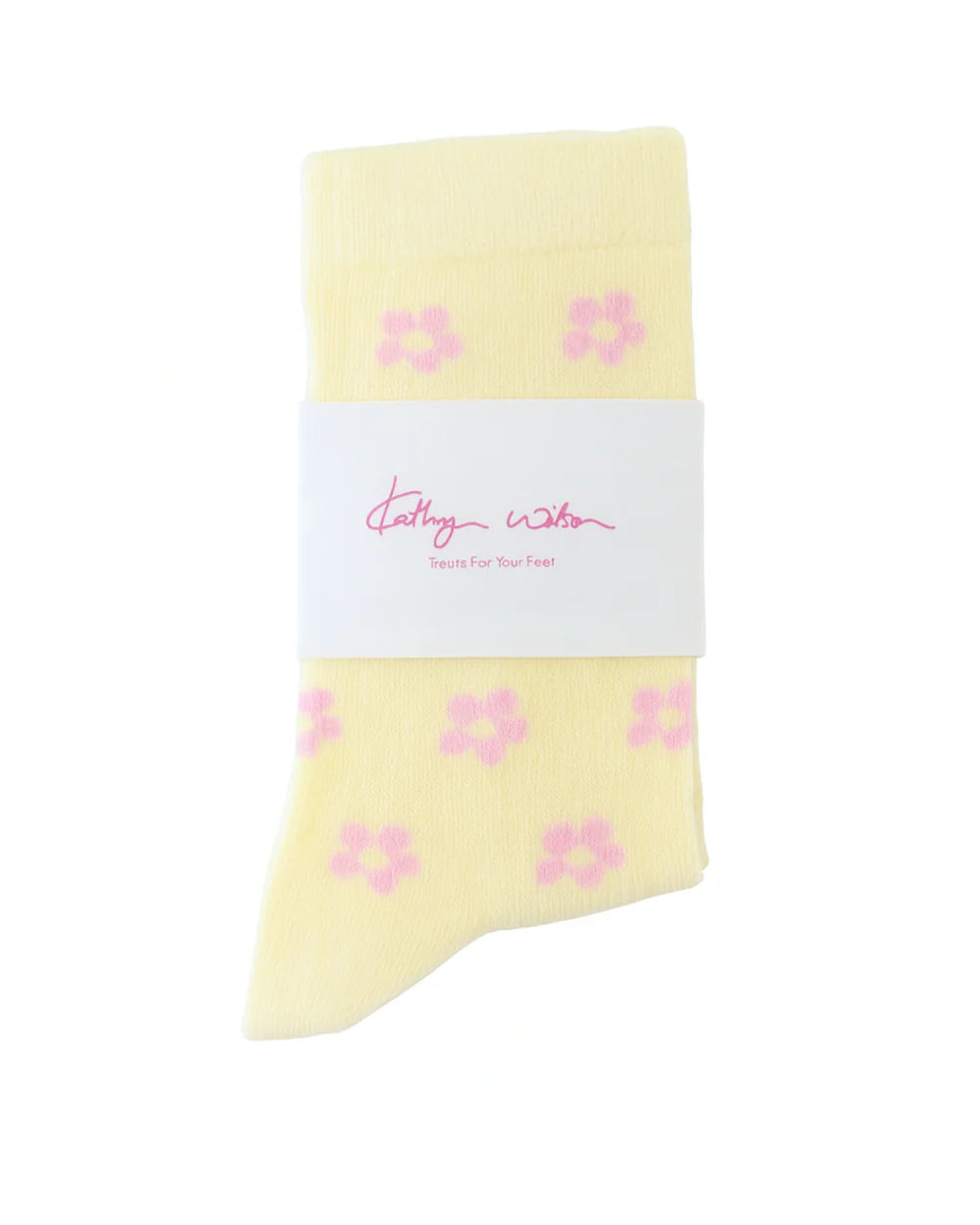 Kathryn Wilson Socks - Yellow/Pink Petals - Shop 9