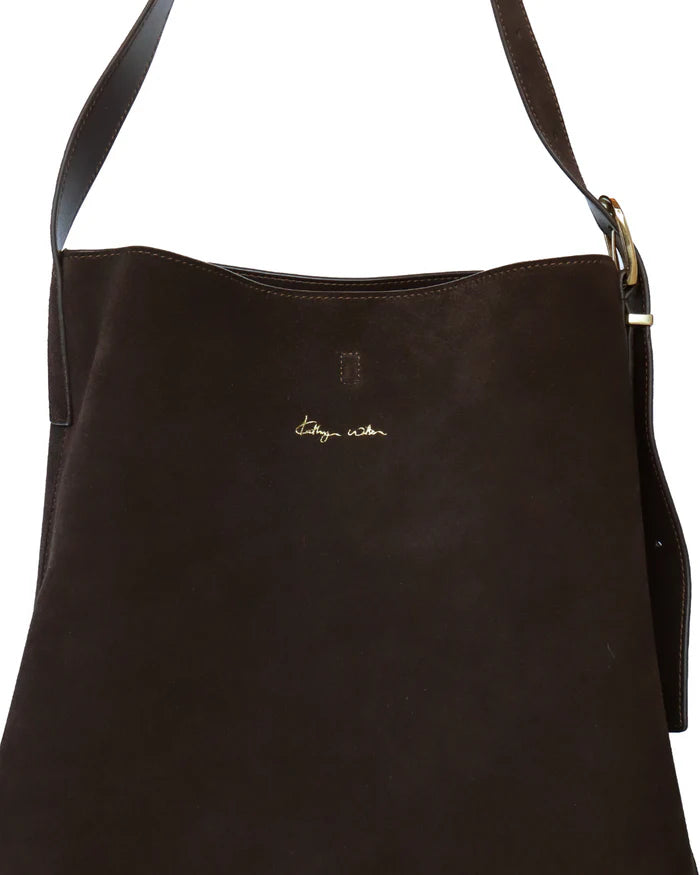 Kathryn Wilson Tobi Tote - Chocolate Suede - Shop 9