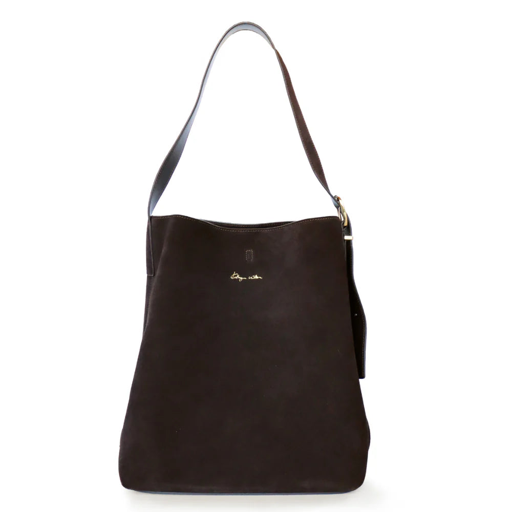Kathryn Wilson Tobi Tote - Chocolate Suede - Shop 9