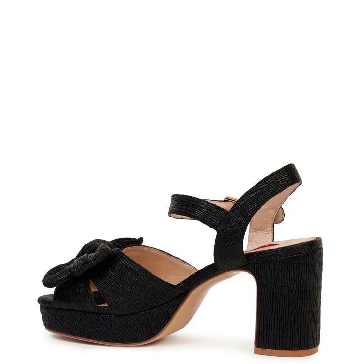 Kathryn Wilson Zsa Zsa Heels - Black Metallic Pleats - Shop 9