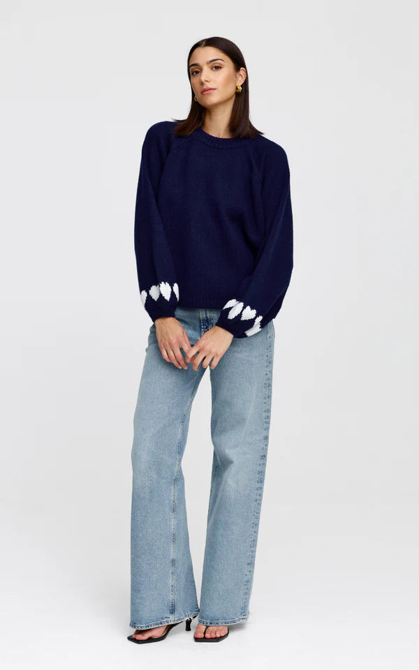 Kinney Cherie Hearts Knit - Midnight - Shop 9