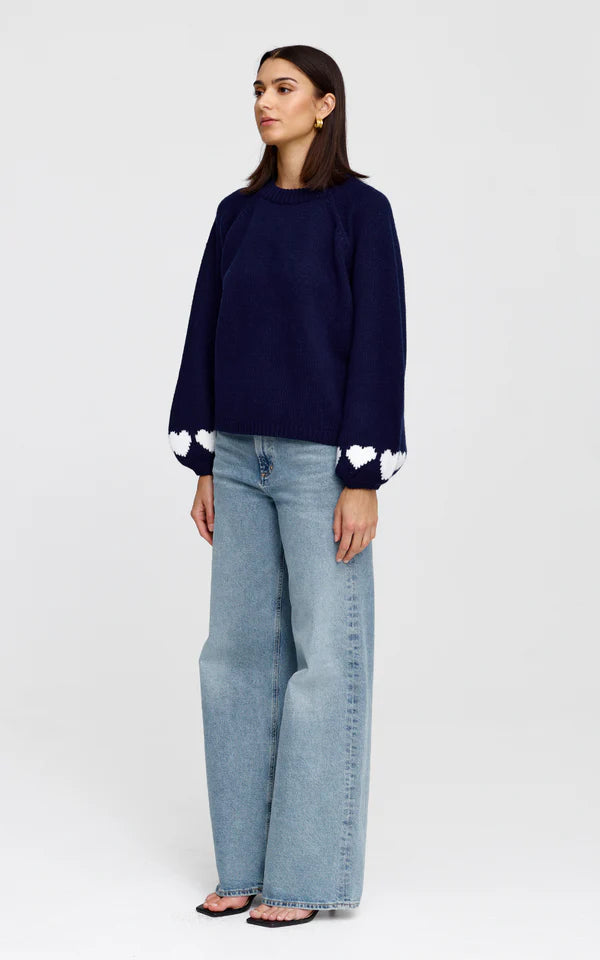 Kinney Cherie Hearts Knit - Midnight - Shop 9