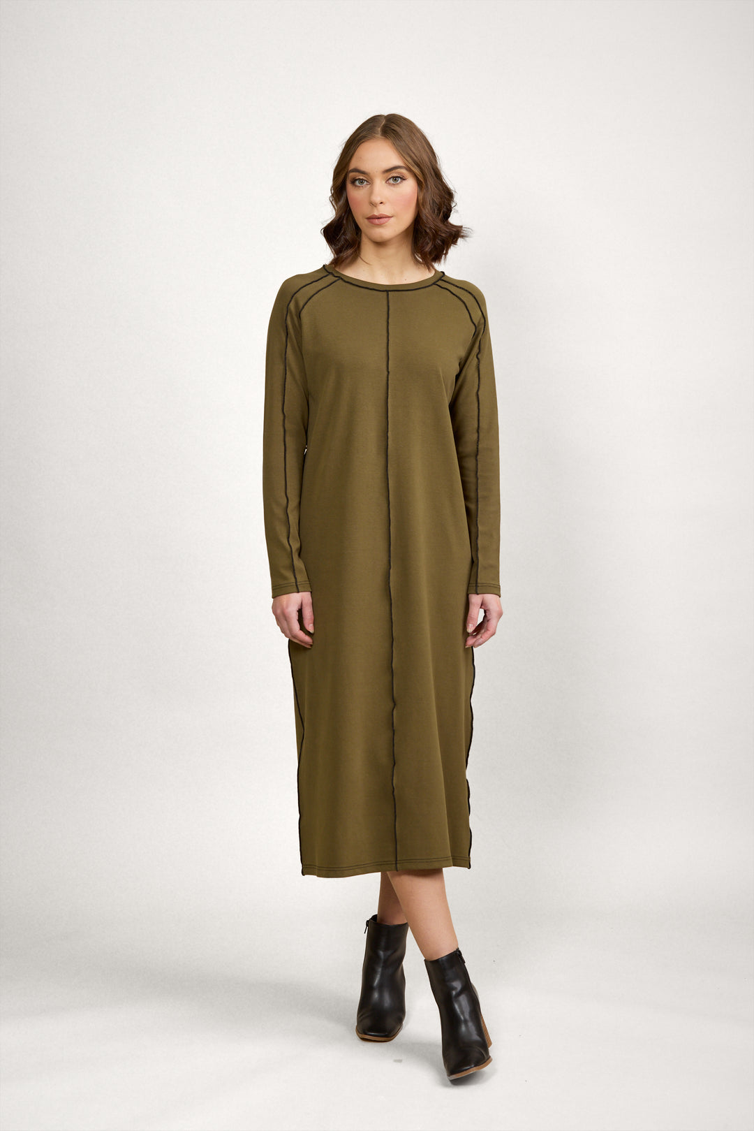 Knewe Alex Dress - Olive/Black - Shop 9