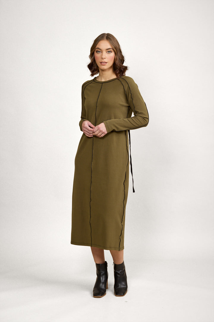 Knewe Alex Dress - Olive/Black - Shop 9