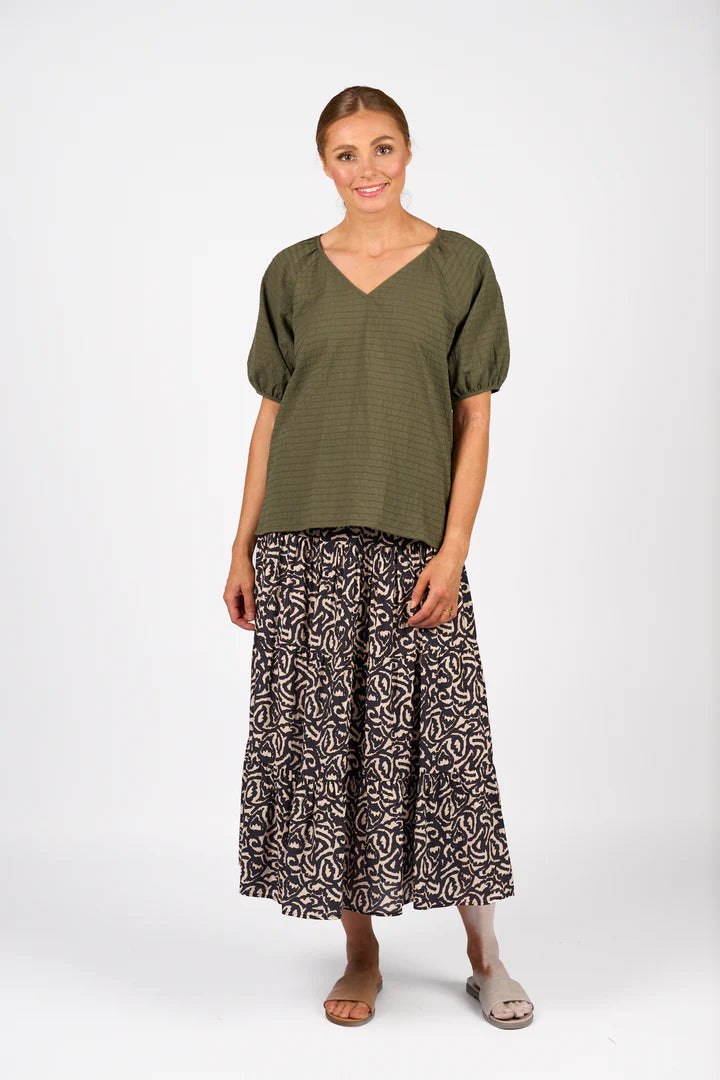 Knewe Label Focus Top - Olive - Shop 9
