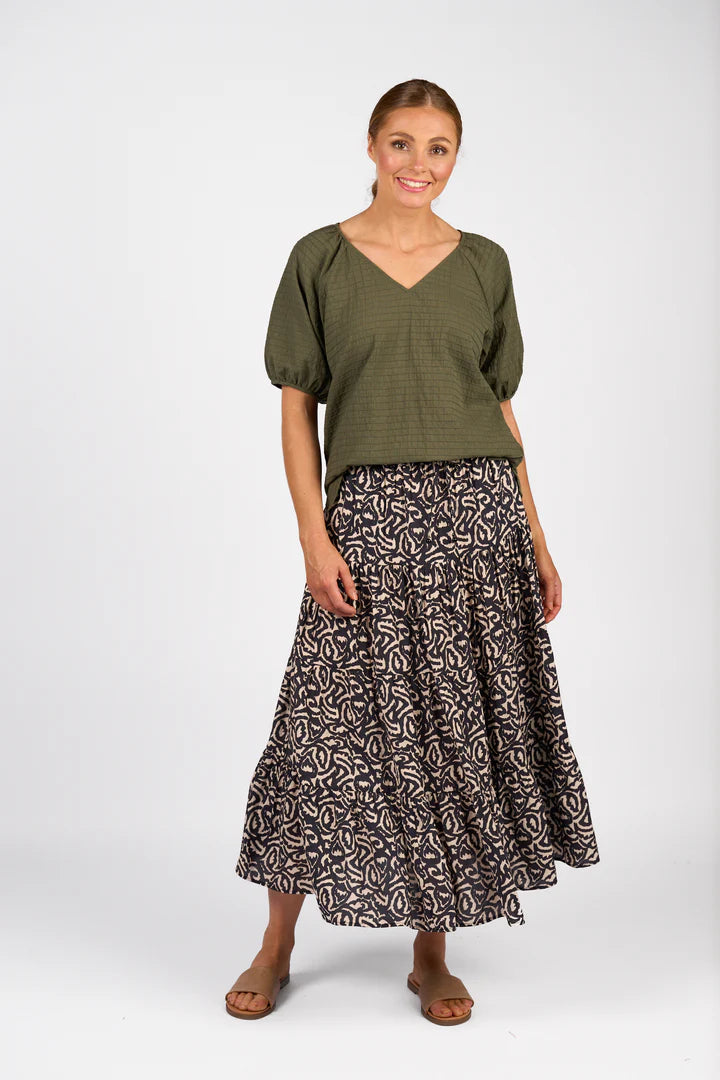 Knewe Label Focus Top - Olive - Shop 9