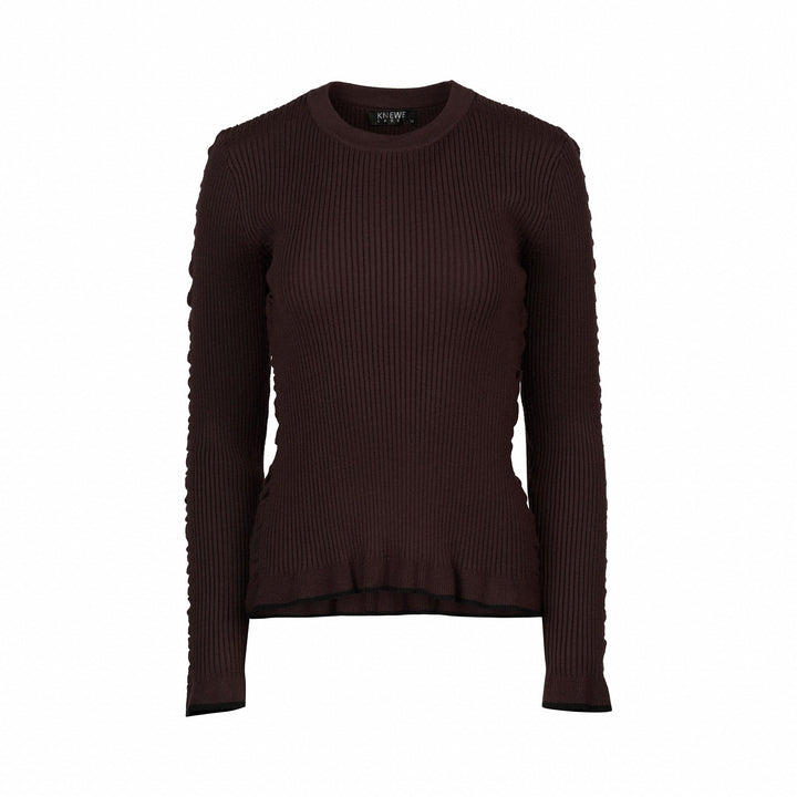 Knewe Luxe Sweater - Chocolate/Black - Shop 9