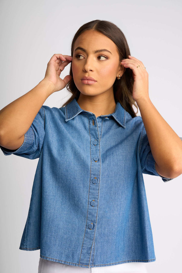 Knewe Titan Shirt - Washed Blue - Shop 9