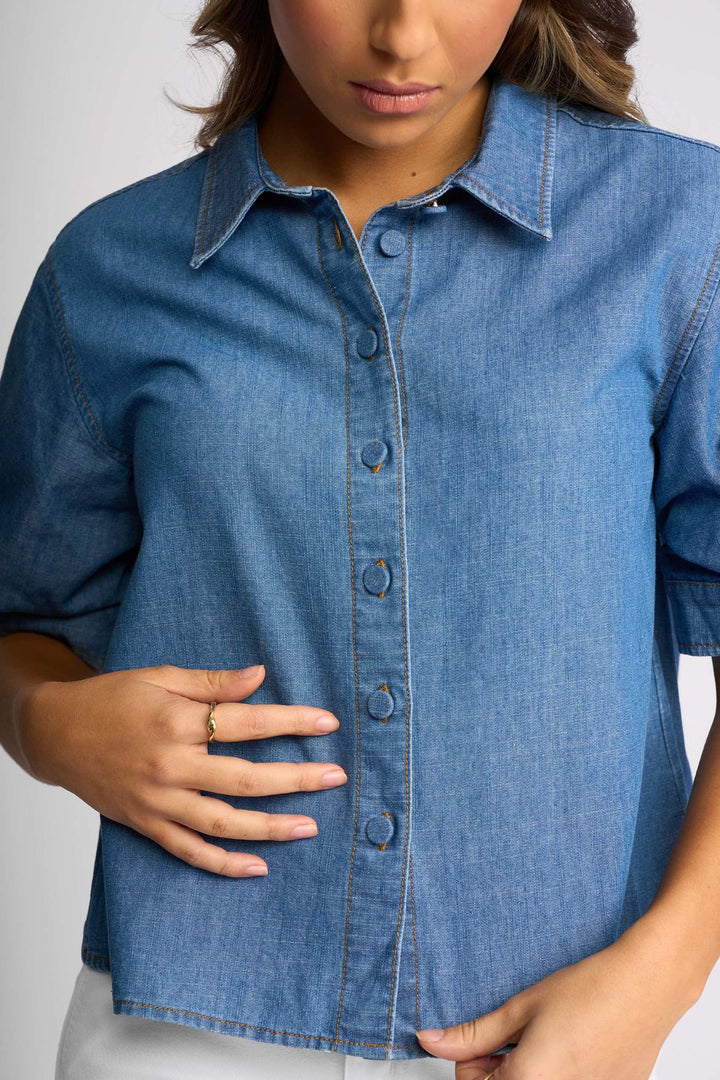 Knewe Titan Shirt - Washed Blue - Shop 9