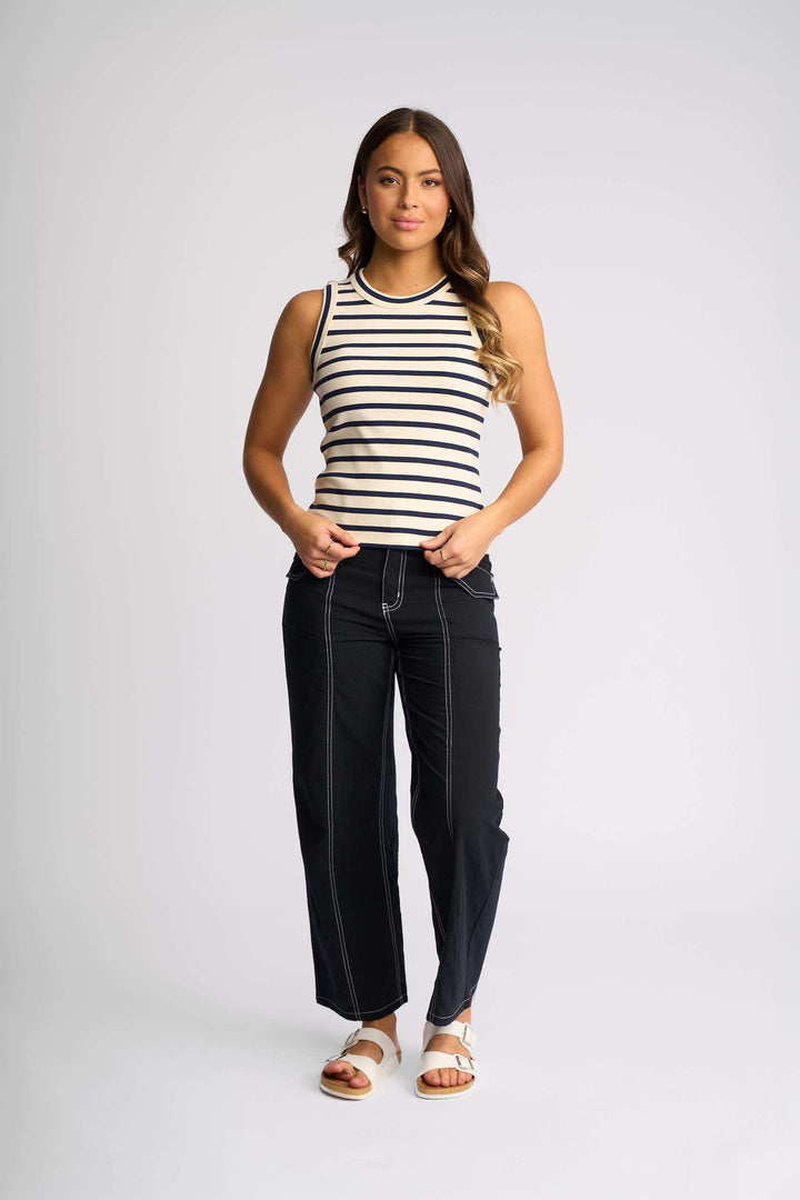 Knewe True Tank - Ecru/Ink Stripe - Shop 9