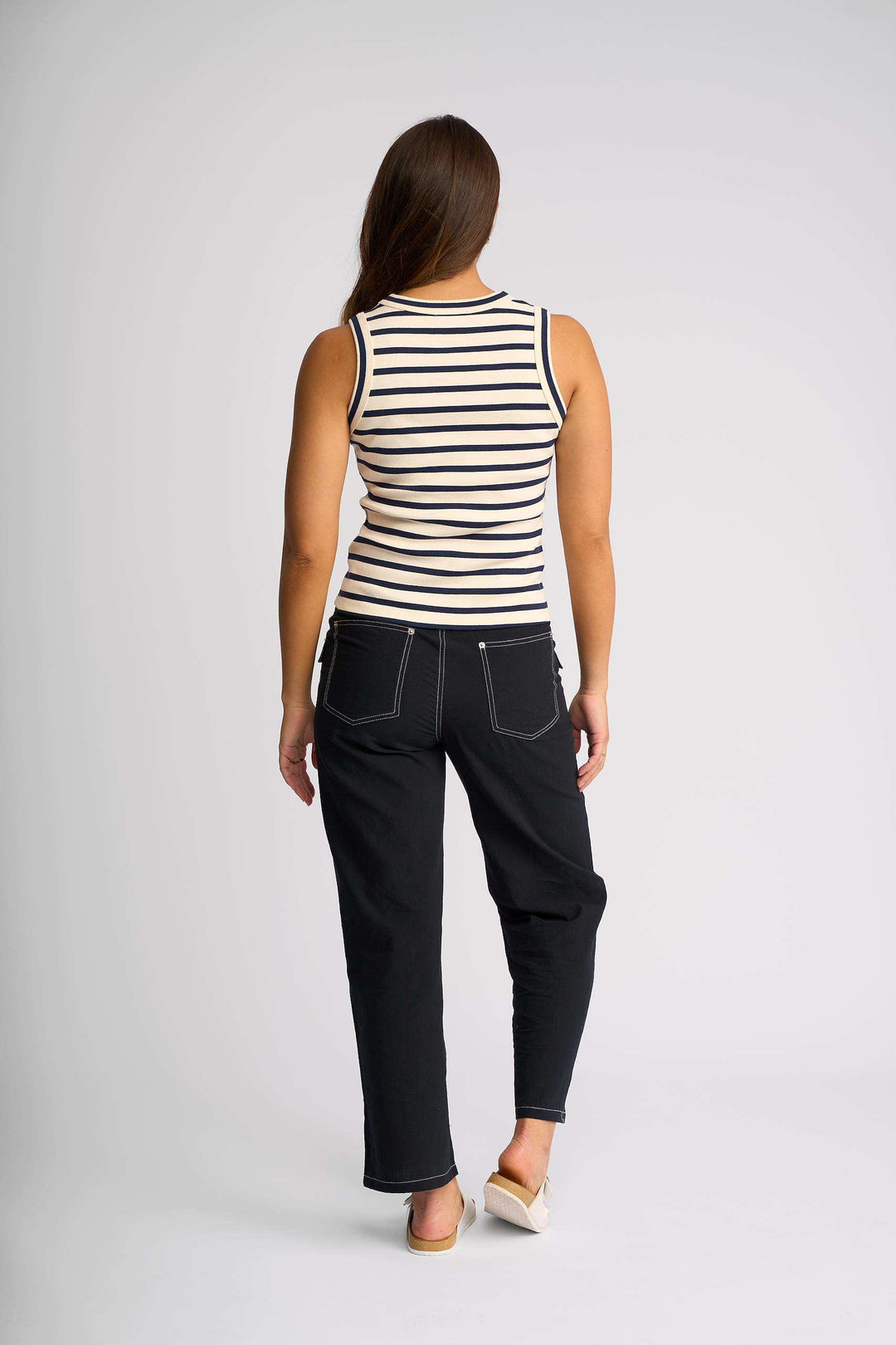 Knewe True Tank - Ecru/Ink Stripe - Shop 9