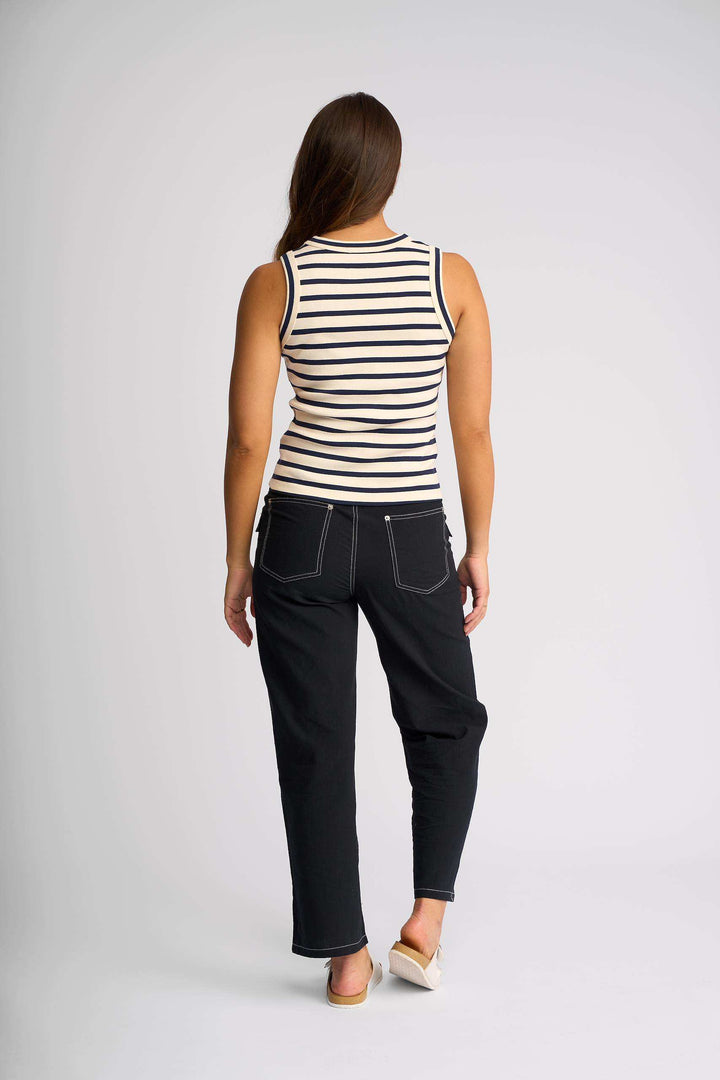 Knewe True Tank - Ecru/Ink Stripe - Shop 9