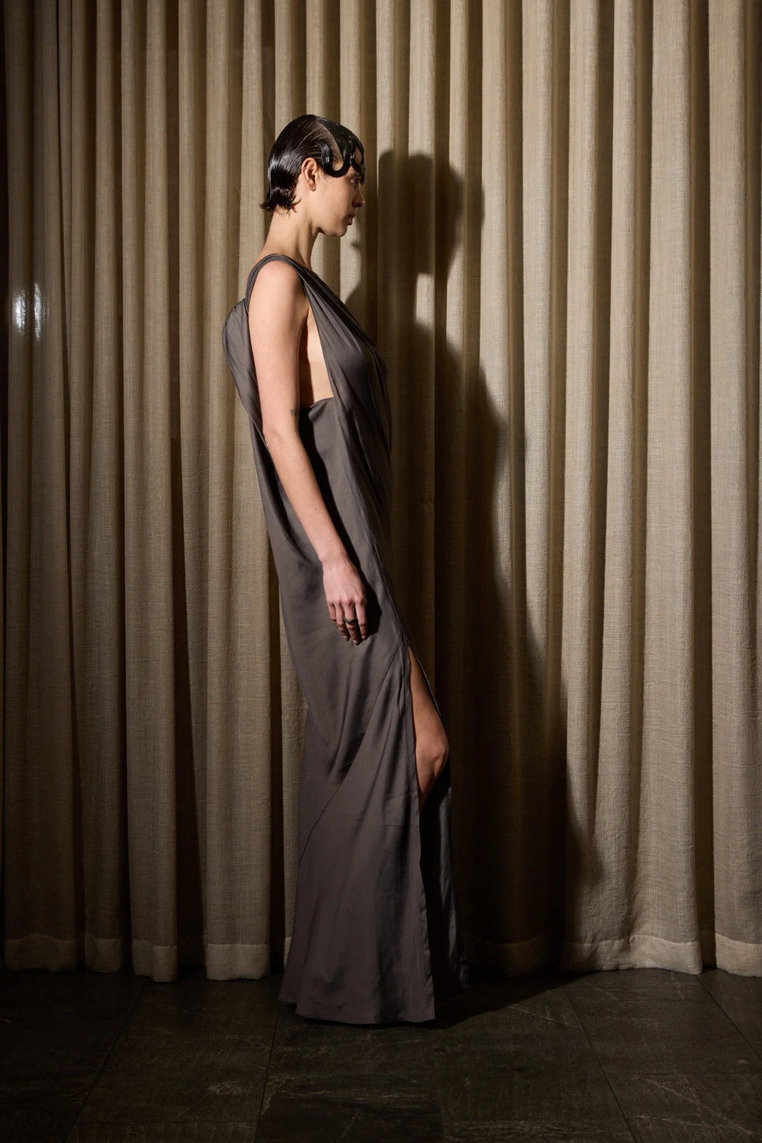 Knuefermann Berlin Dress with Side Split - Slate