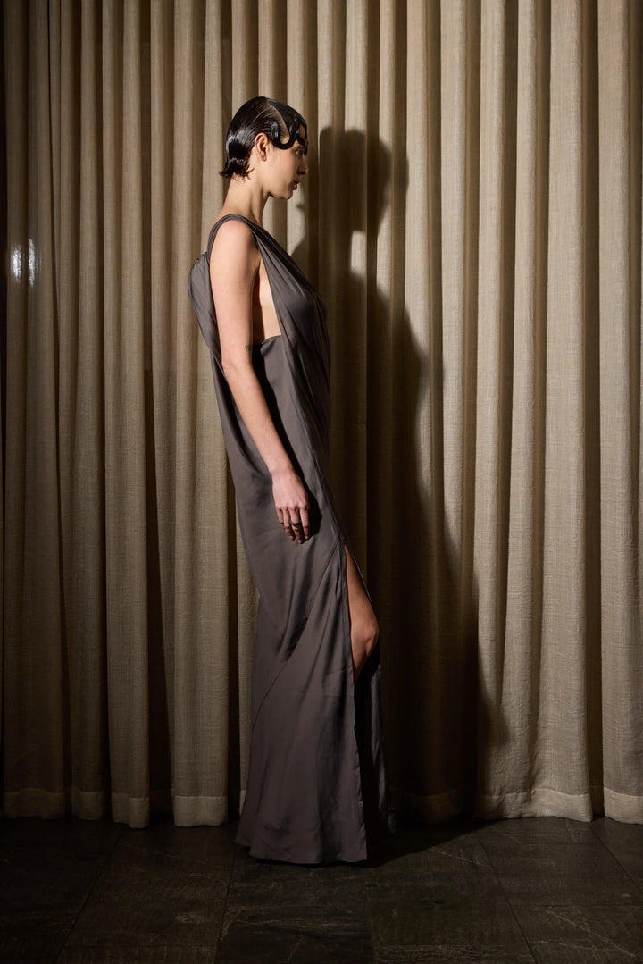 Knuefermann Berlin Dress with Side Split - Slate