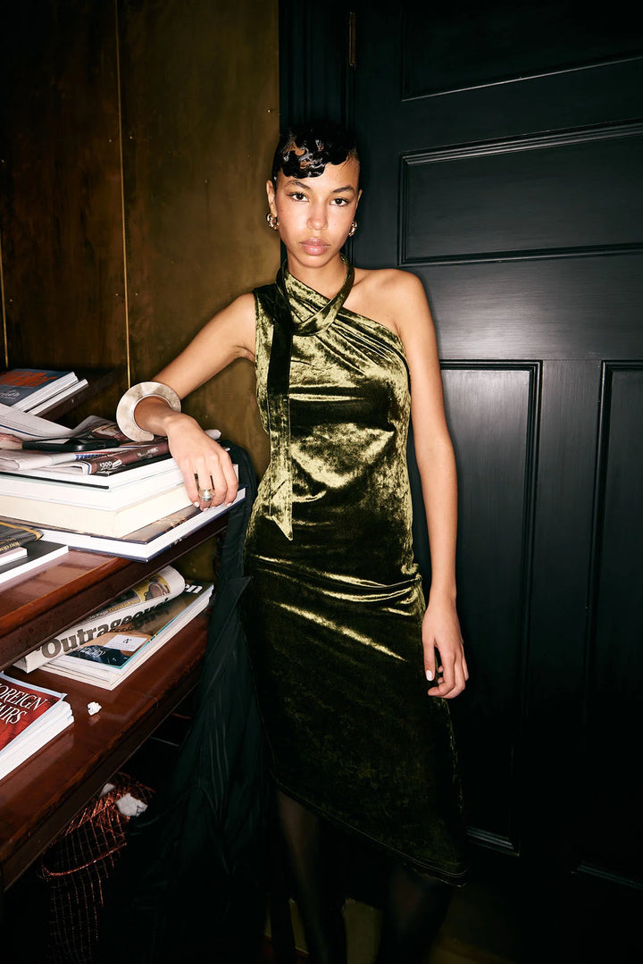 Knuefermann Dita Dress - Gold Sage - Shop 9