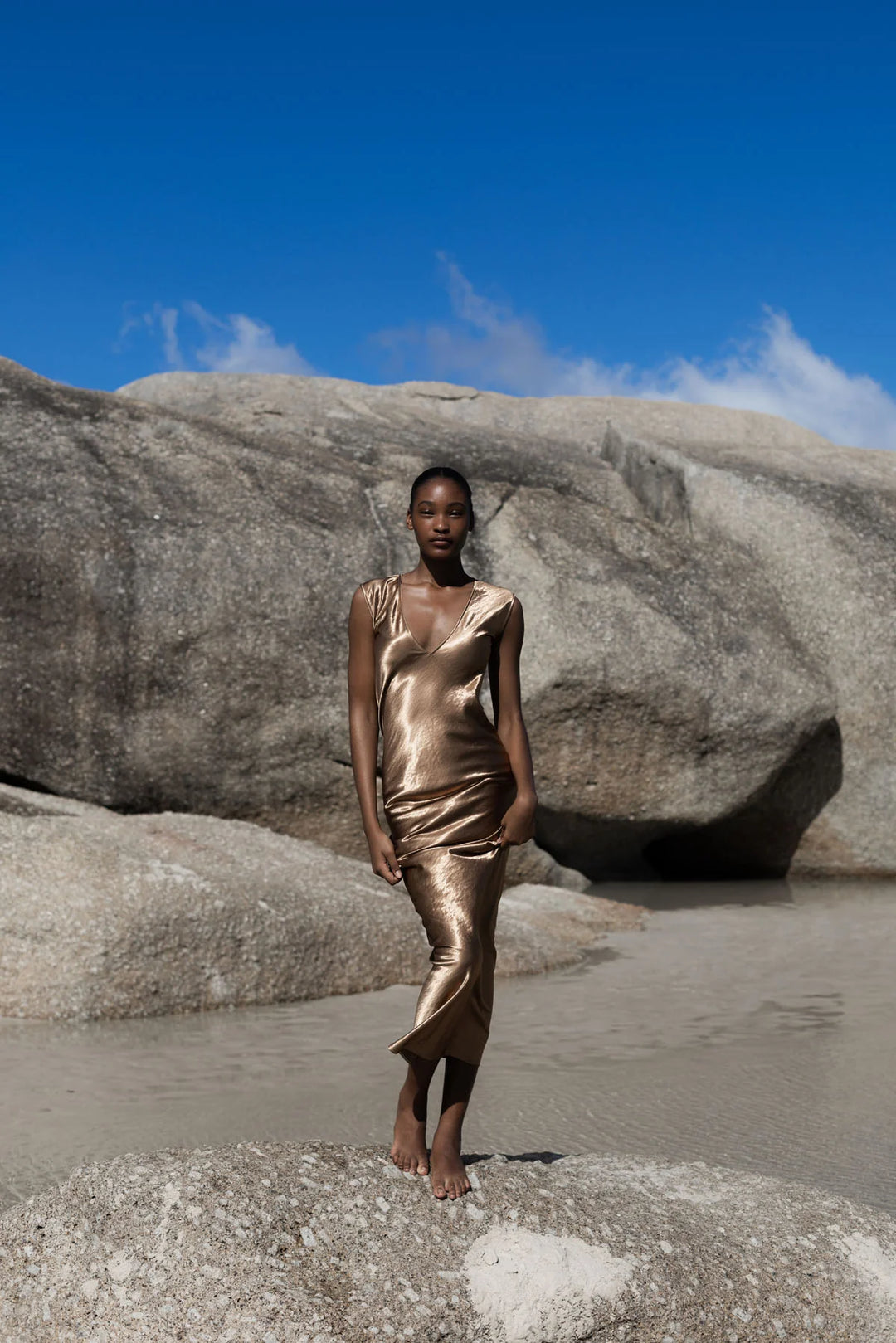 Knuefermann Halston Dress - Bronze