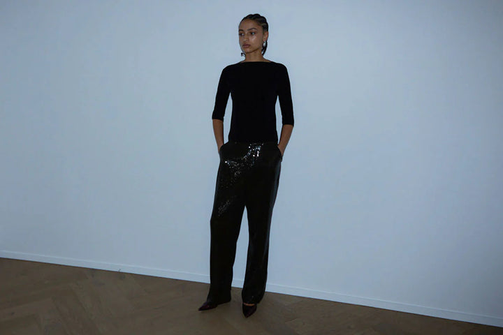 Knuefermann Laurent Pant Black Sequin