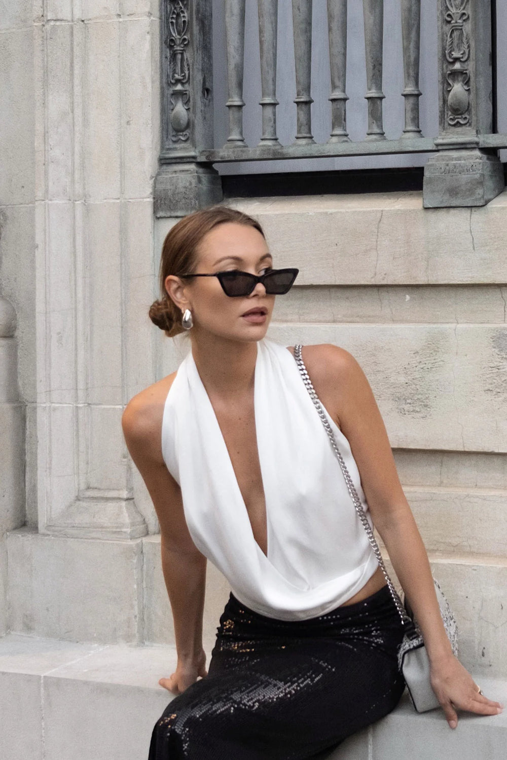 Knuefermann Milan Top - White Silk - Shop 9