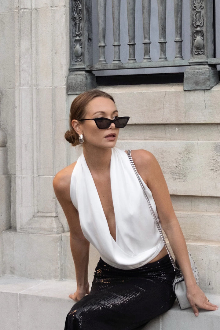 Knuefermann Milan Top - White Silk - Shop 9