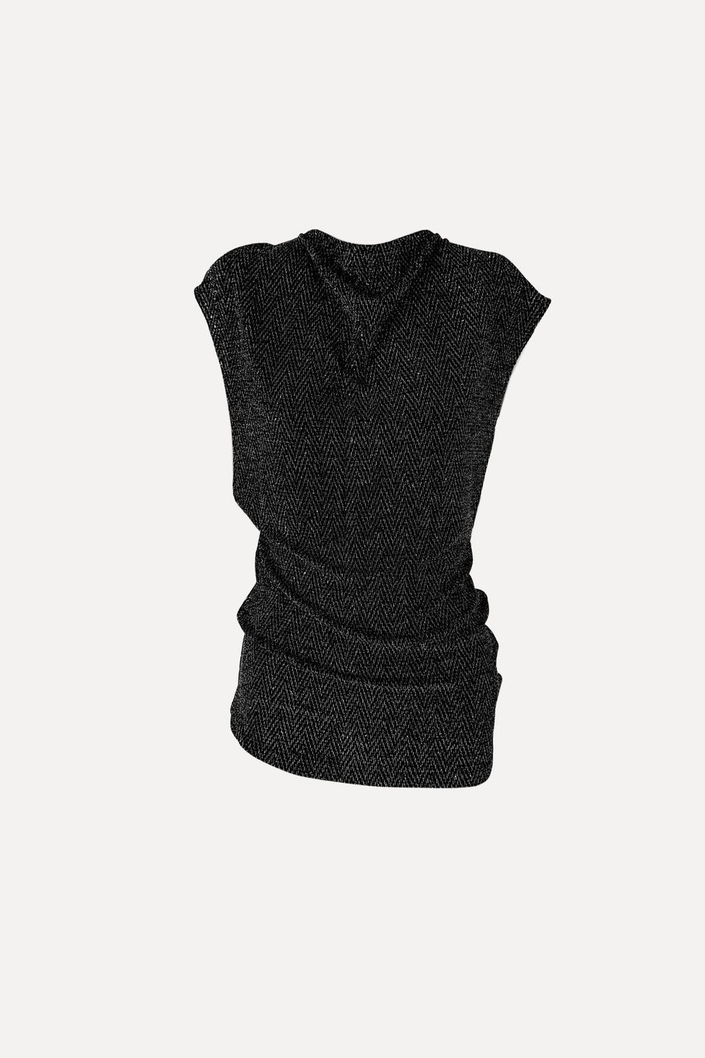 Knuefermann Mykie Evening Top - Silver Lurex Herringbone - Shop 9