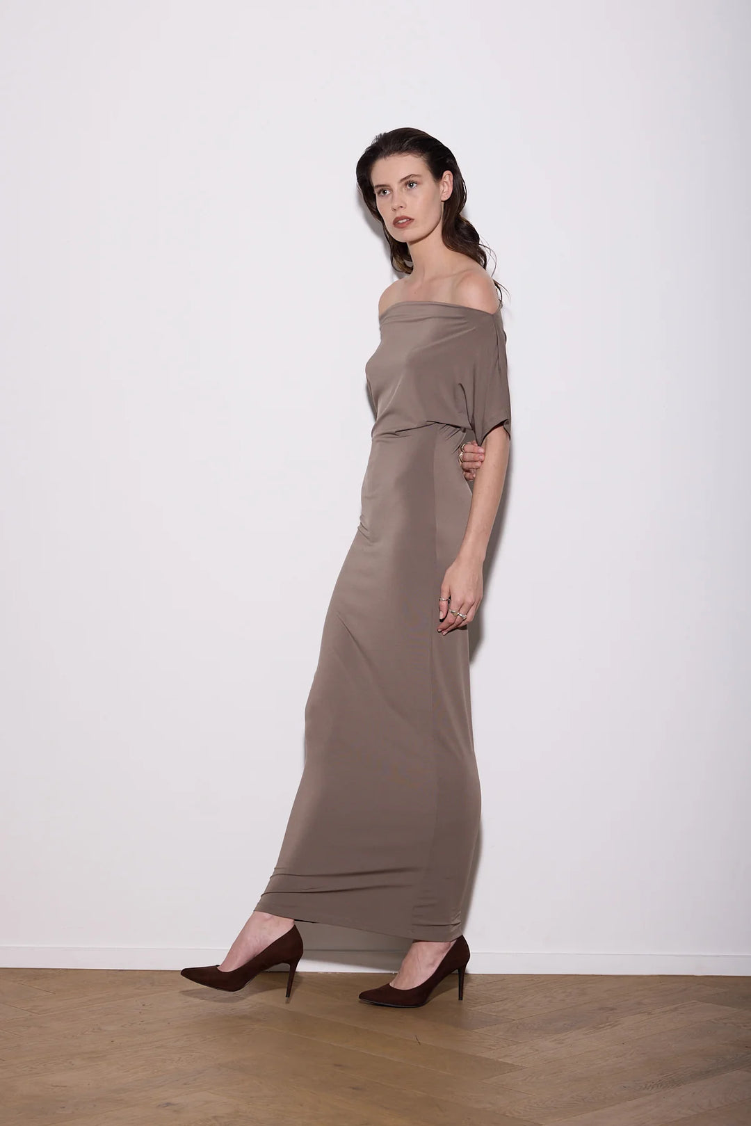 Knuefermann Senna Dress Long - Mocha - Shop 9