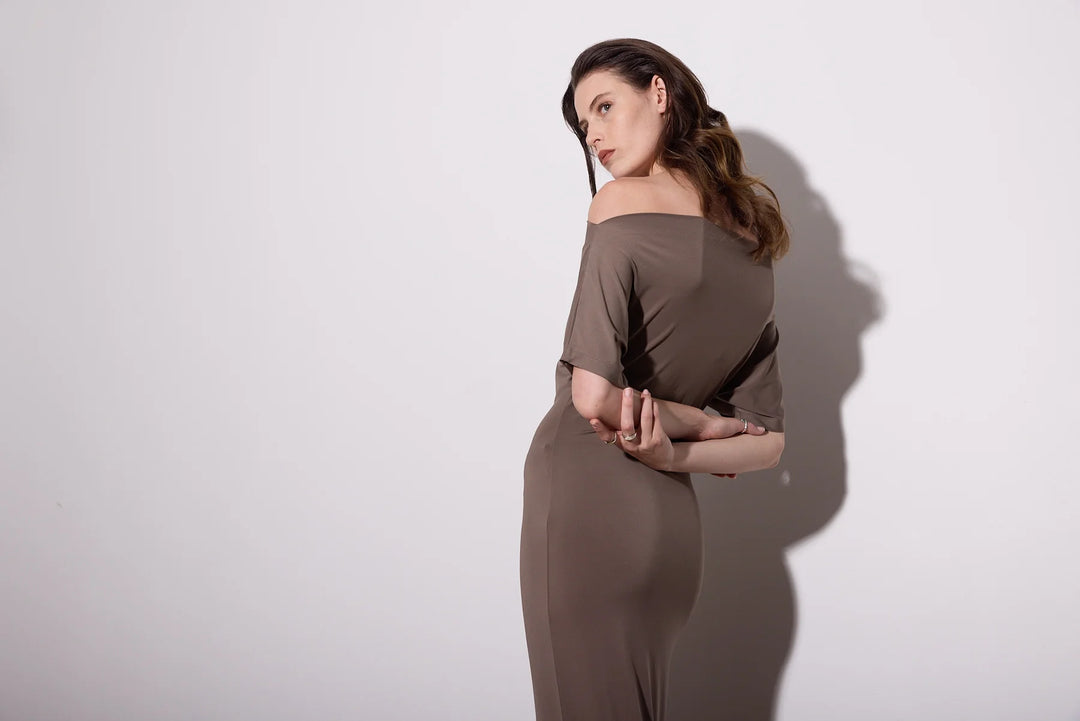 Knuefermann Senna Dress Long - Mocha - Shop 9