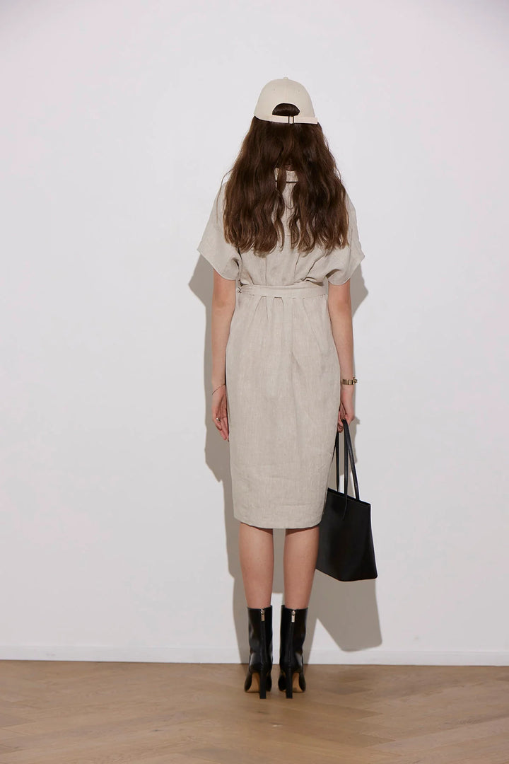 Knuefermann Coco Linen Shirtdress - Natural - Shop 9
