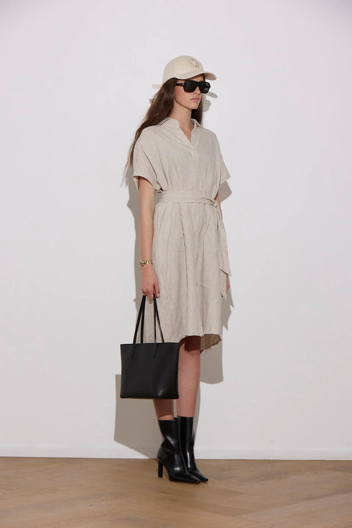 Knuefermann Coco Linen Shirtdress - Natural - Shop 9