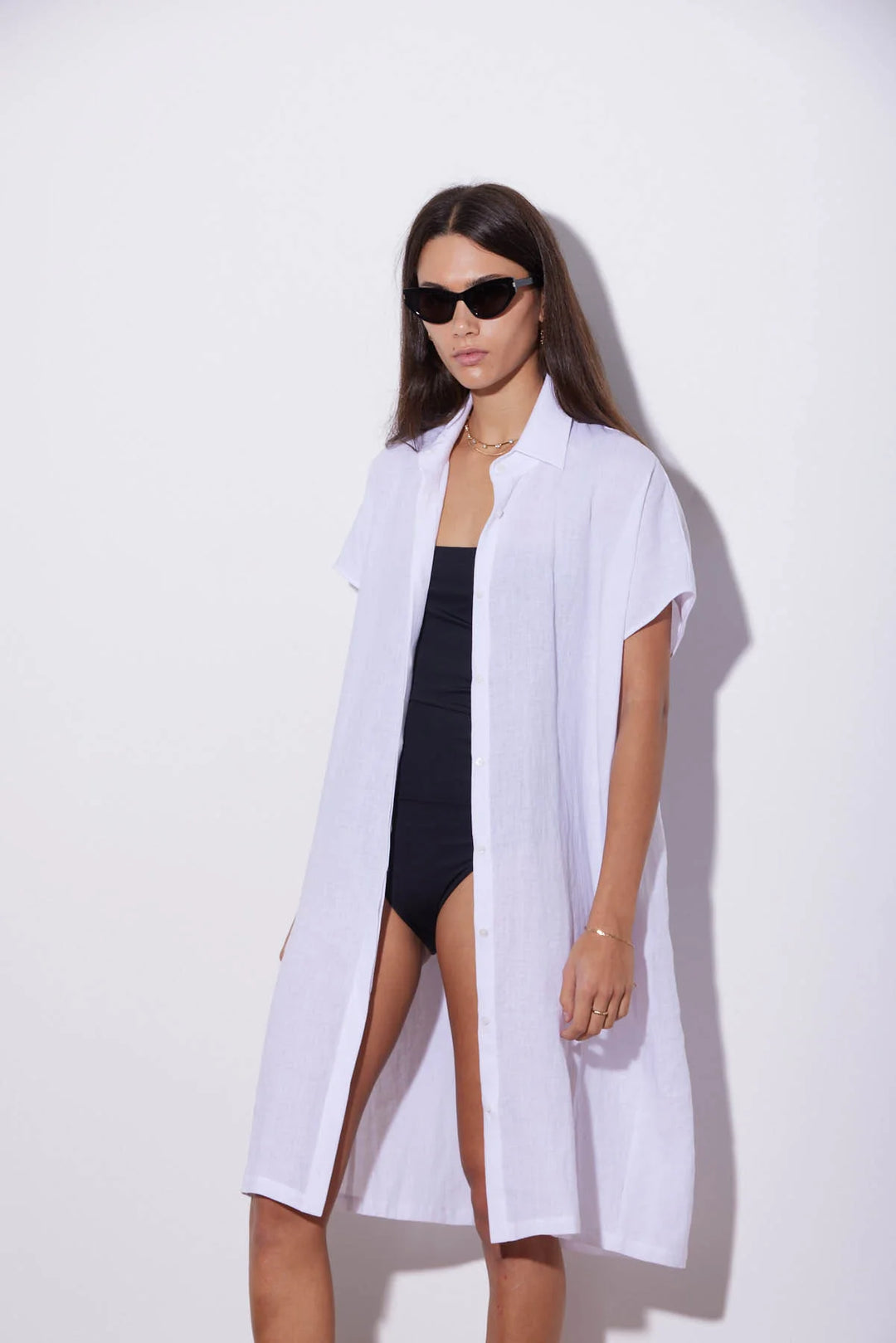 Knuefermann Coco Linen Shirtdress - White - Shop 9