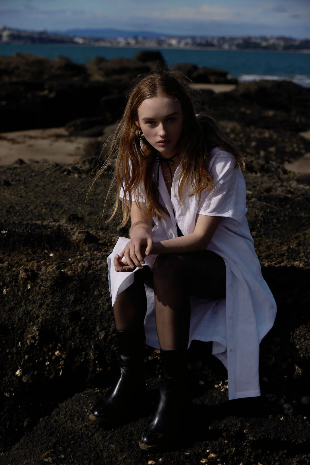 Knuefermann Coco Linen Shirtdress - White - Shop 9