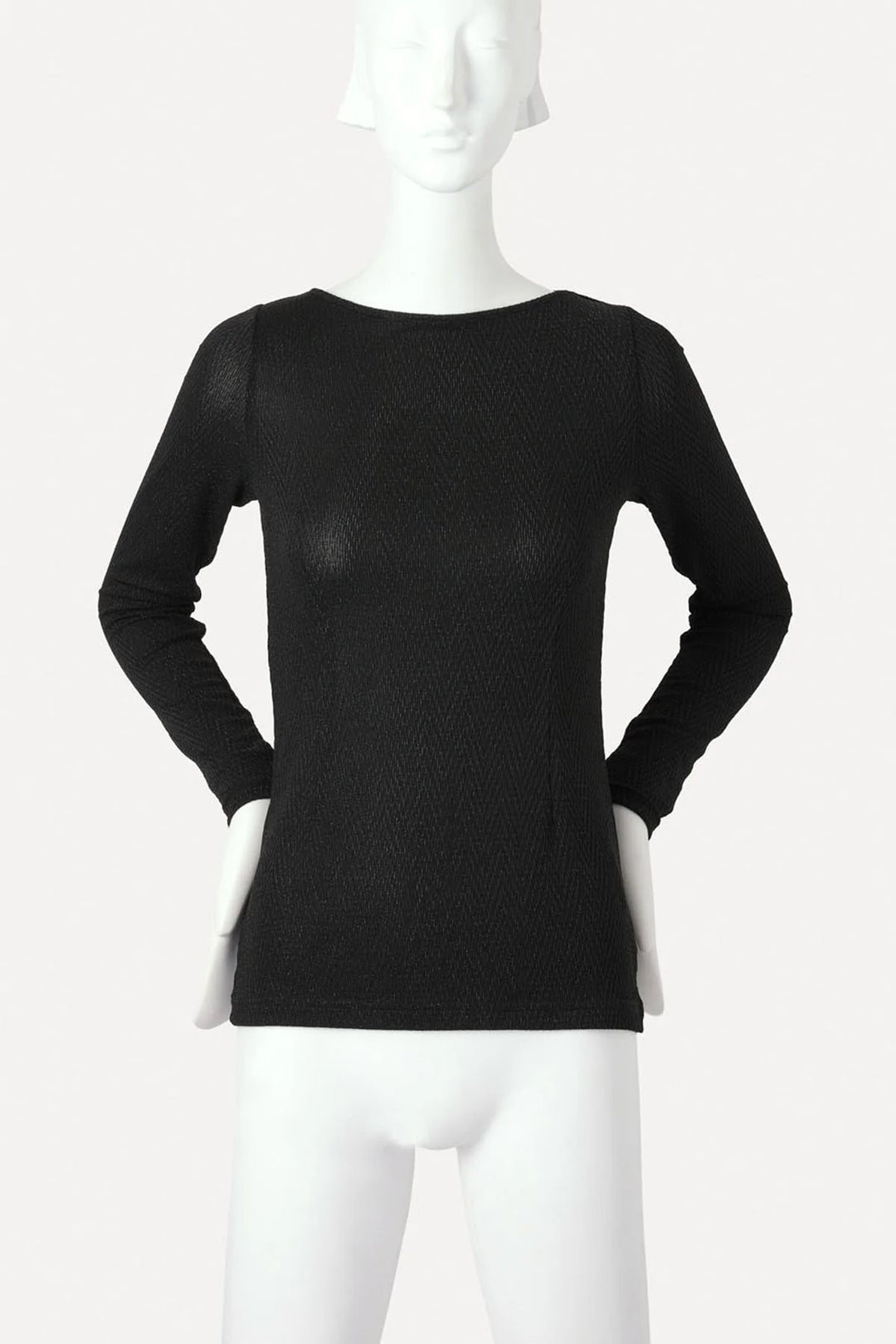 Knuefermann Giovanni Boatneck Top - Black Lurex