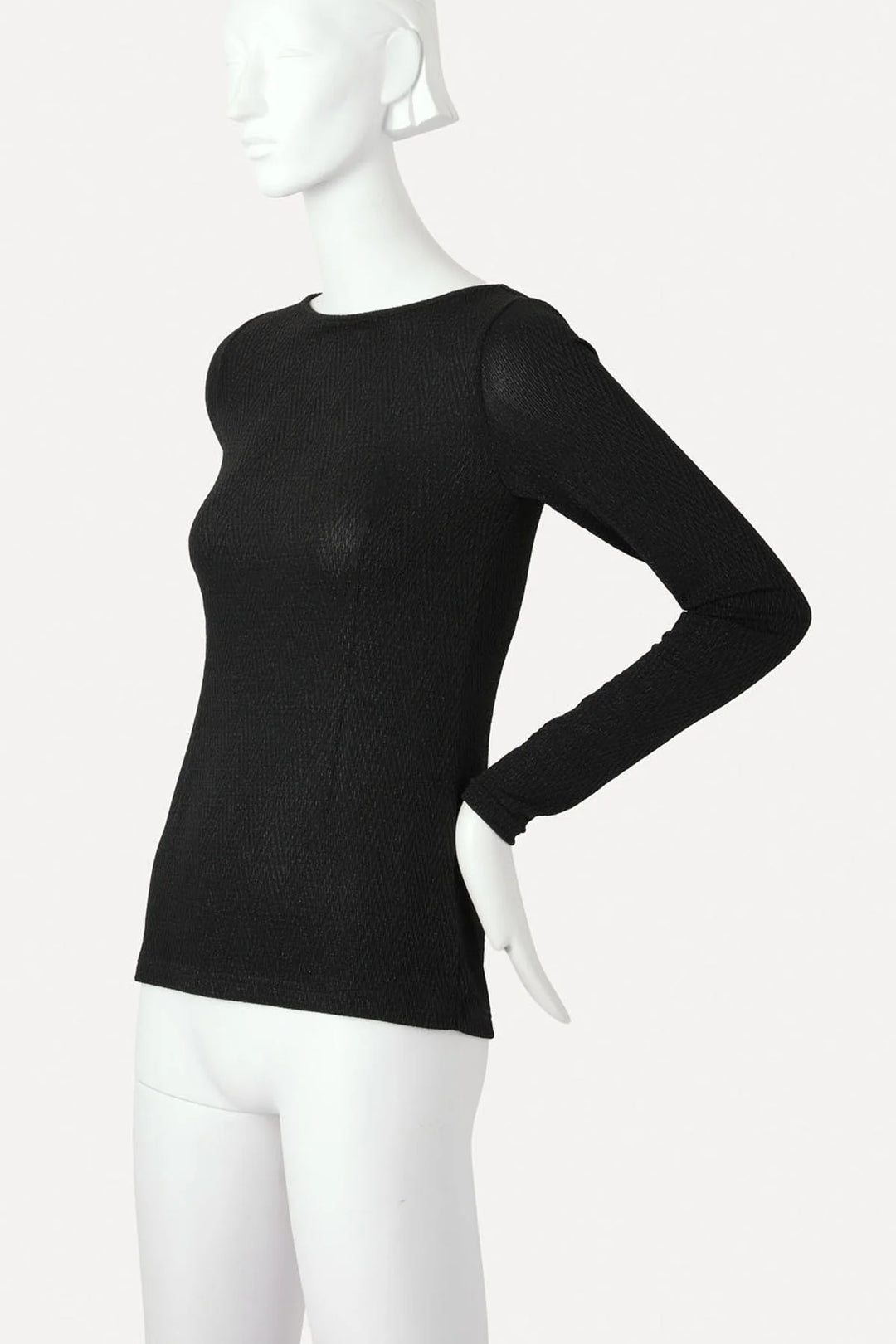 Knuefermann Giovanni Boatneck Top - Black Lurex