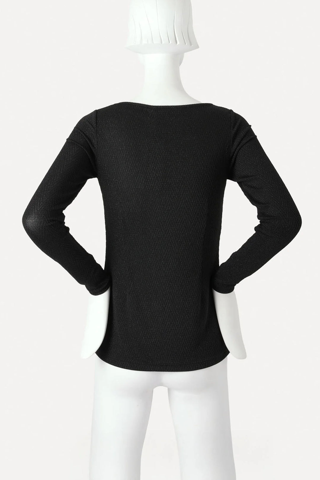 Knuefermann Giovanni Boatneck Top - Black Lurex
