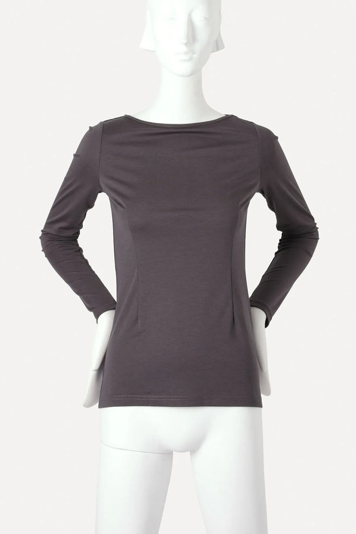 Knuefermann Giovanni Boatneck Top - Charcoal