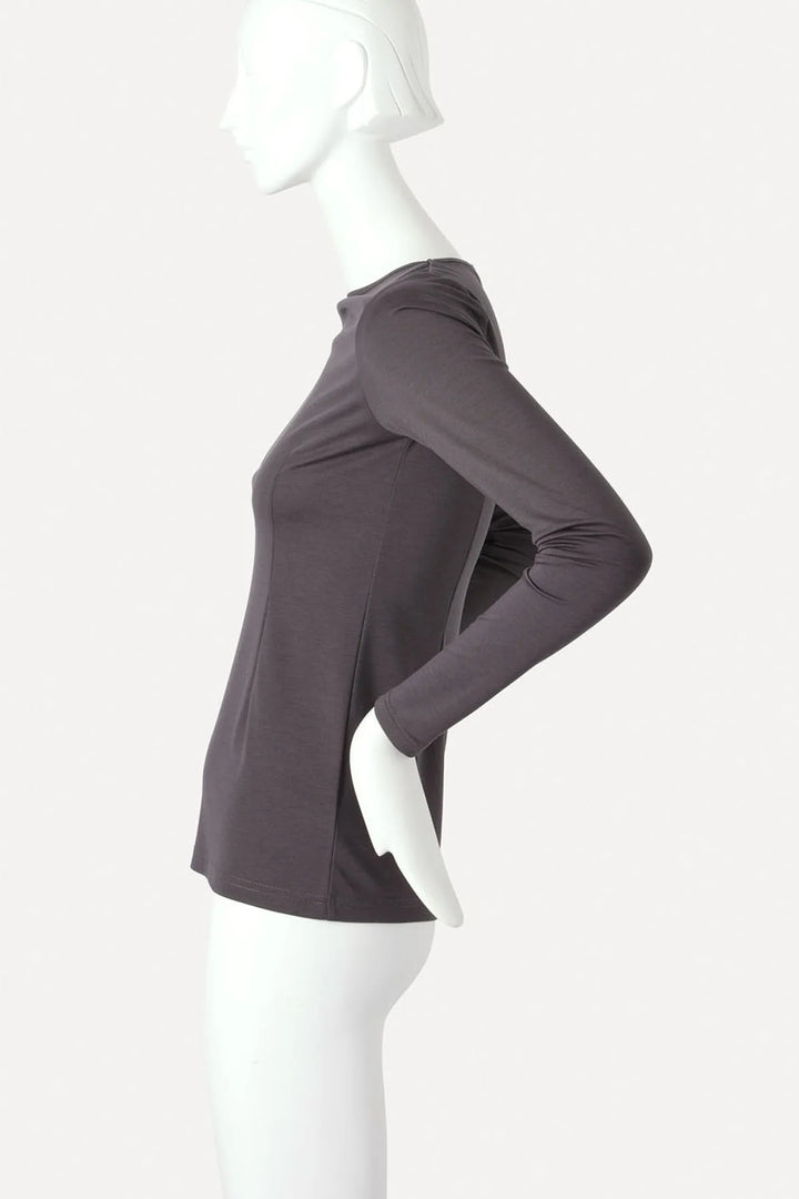 Knuefermann Giovanni Boatneck Top - Charcoal