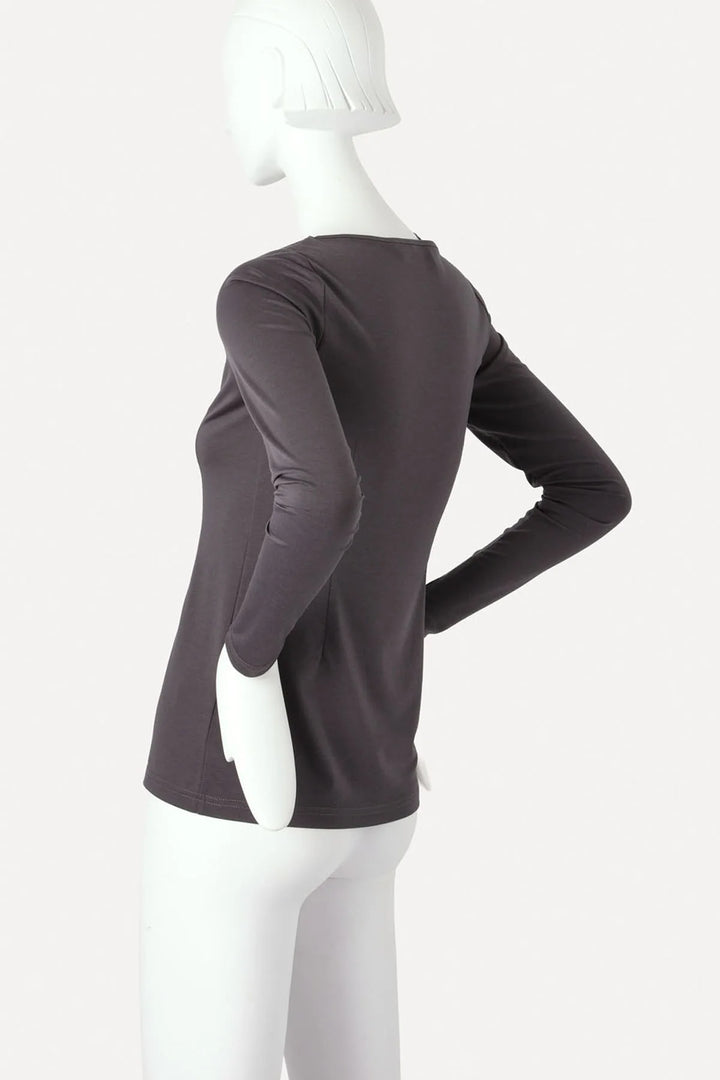 Knuefermann Giovanni Boatneck Top - Charcoal