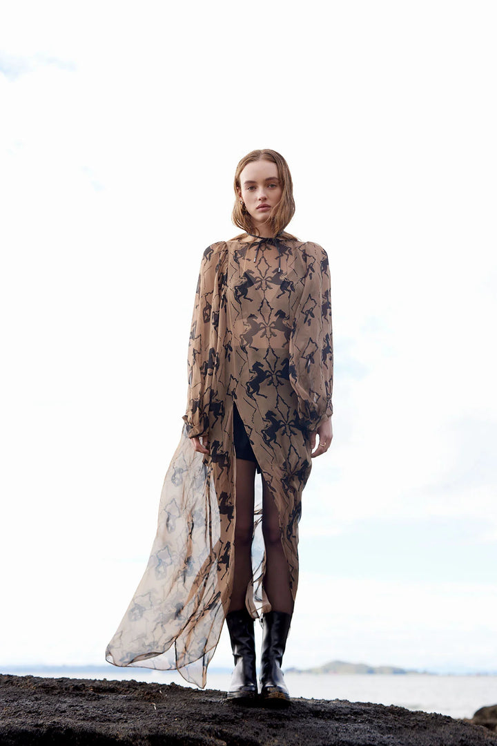Knuefermann Horse Print Dress