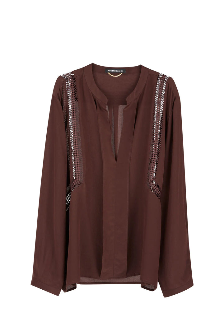 Knuefermann Lattice Shirt Port Silk