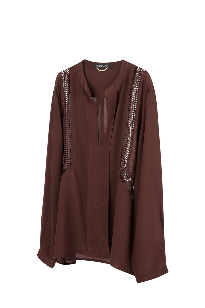 Knuefermann Lattice Shirt Port Silk