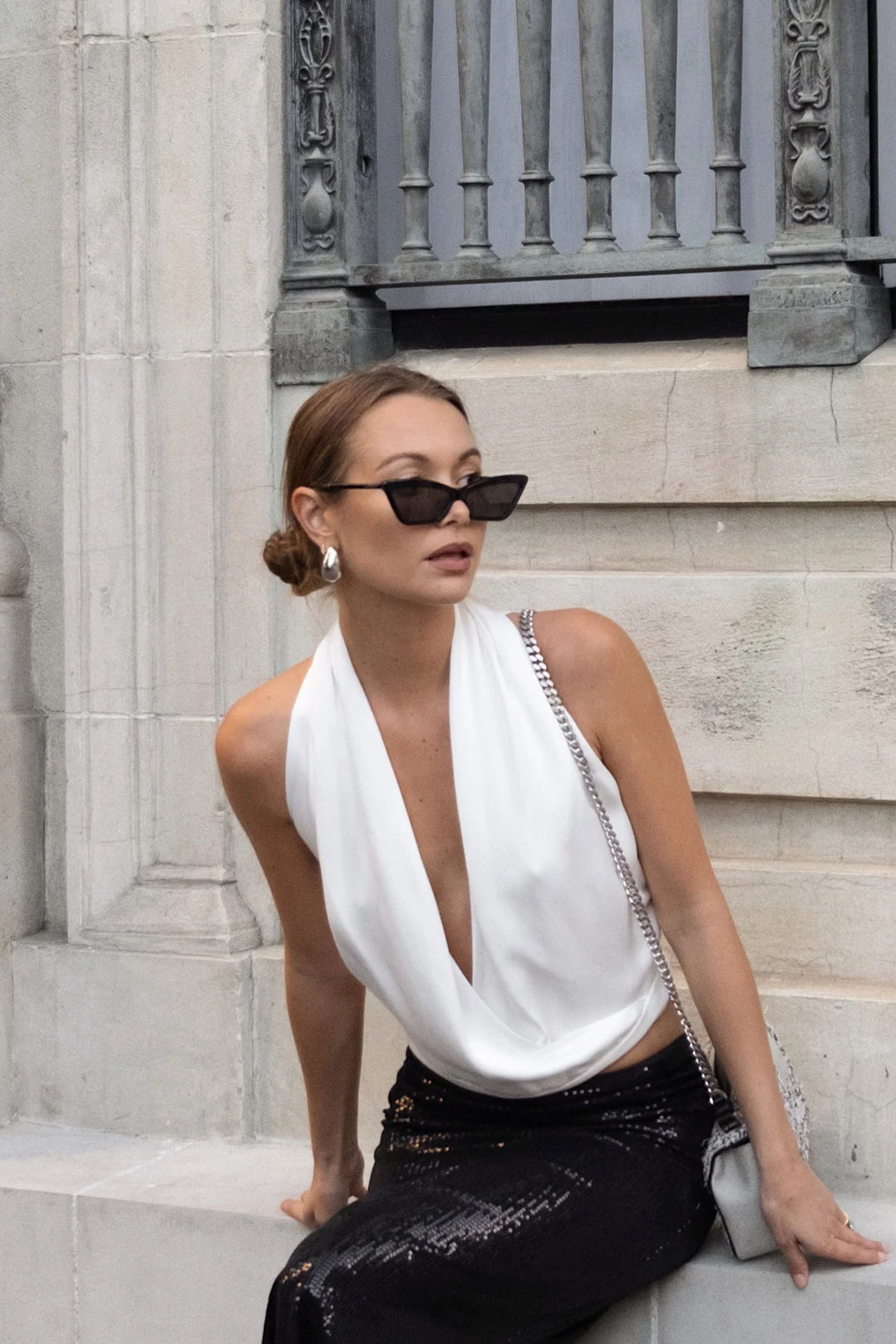 Knuefermann Milan Top - White Silk