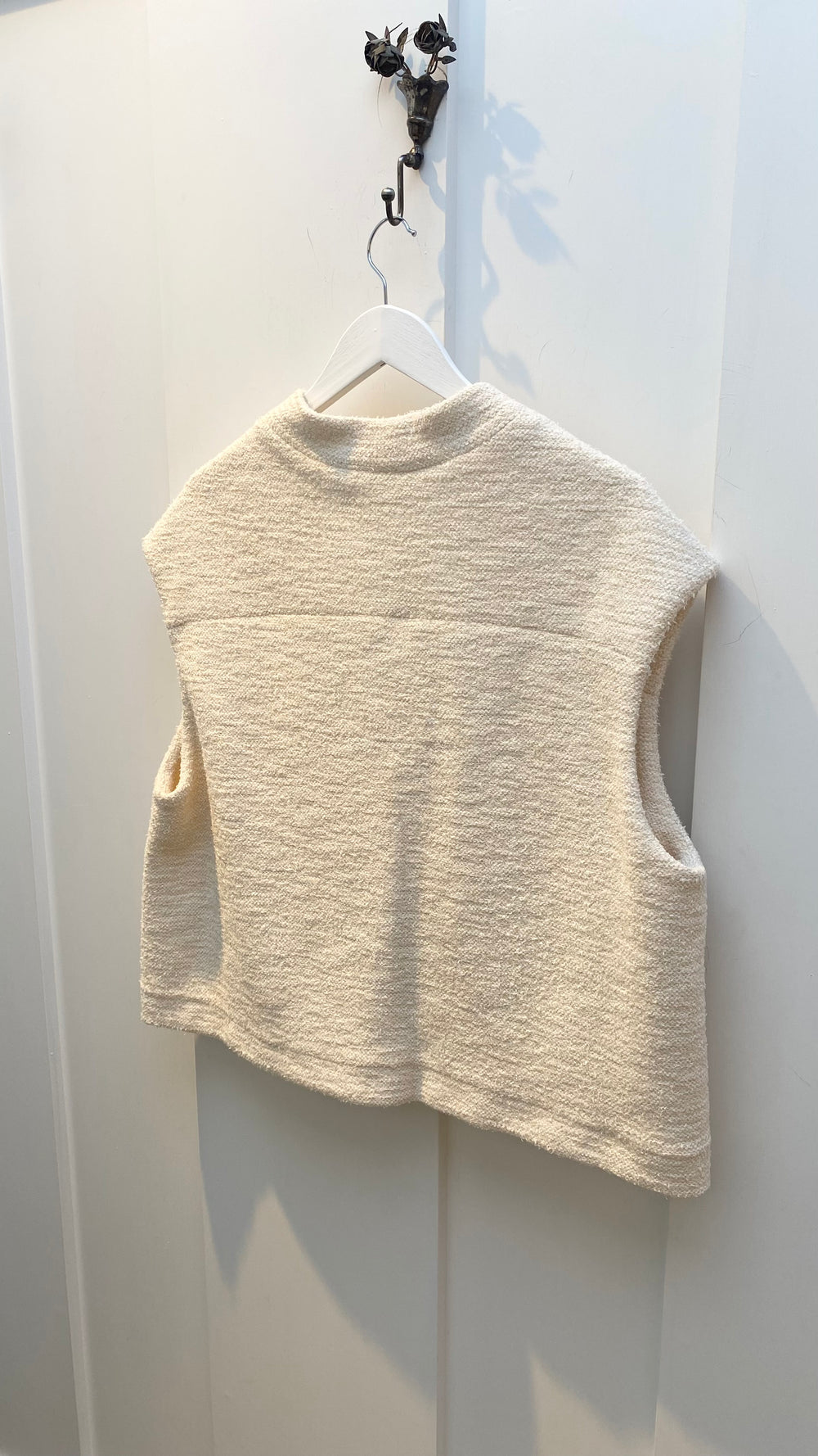 Lauren Vidal Foxie Sleeveless Jacket - Ecru - Shop 9