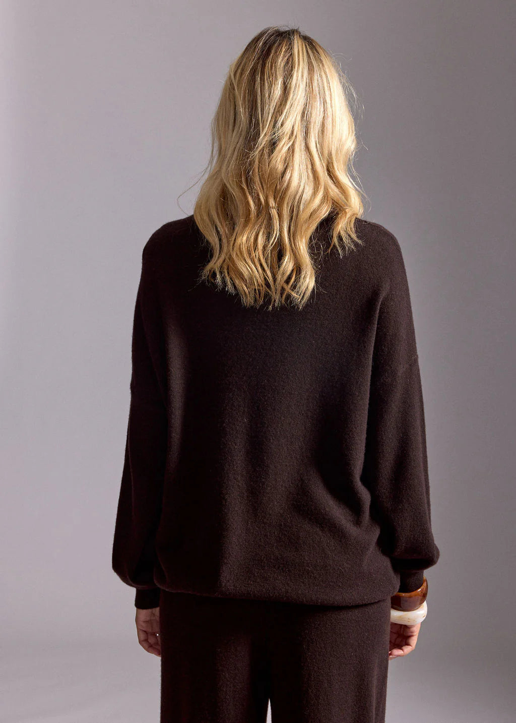 Lauren Vidal Jody High Neck Sweater - Cafe - Shop 9