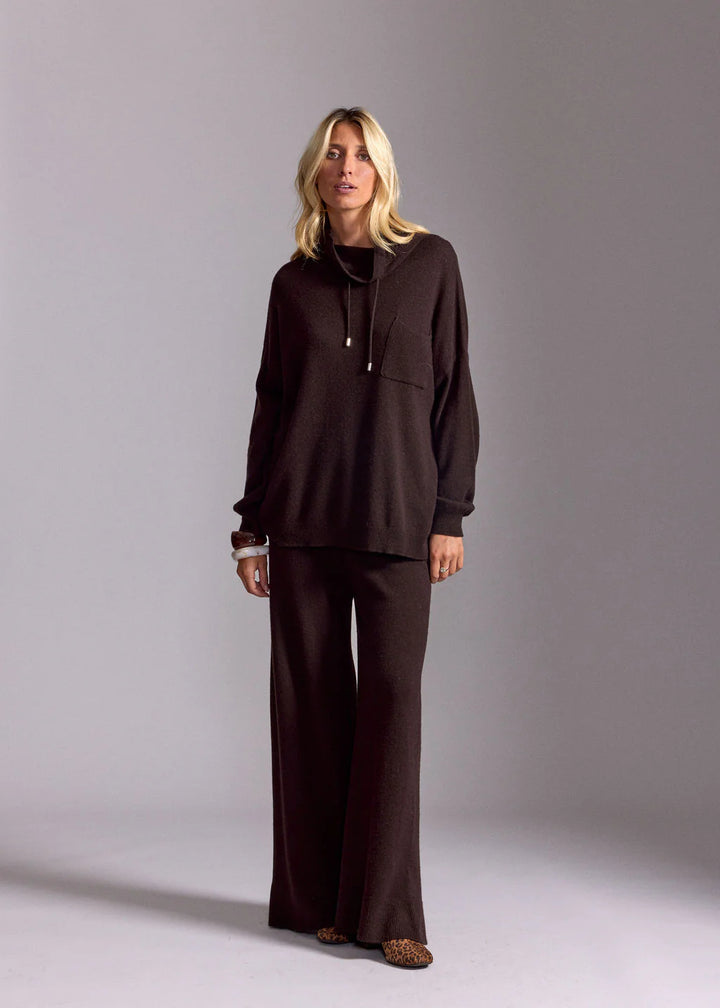 Lauren Vidal Jody High Neck Sweater - Cafe - Shop 9