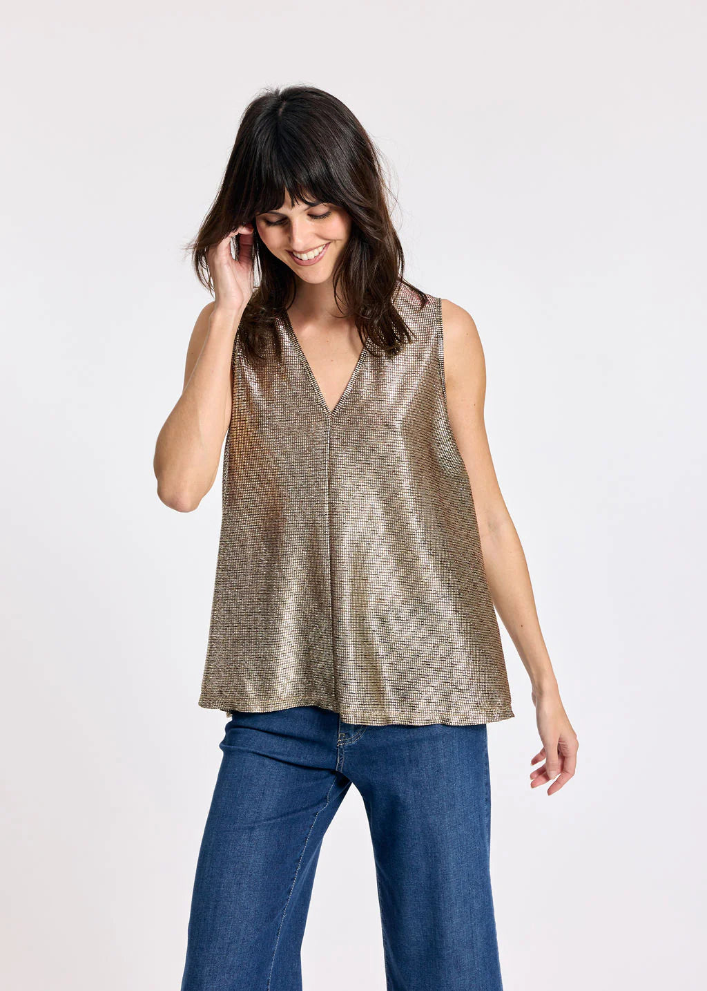 Lauren Vidal Mikily Top - Gold - Shop 9