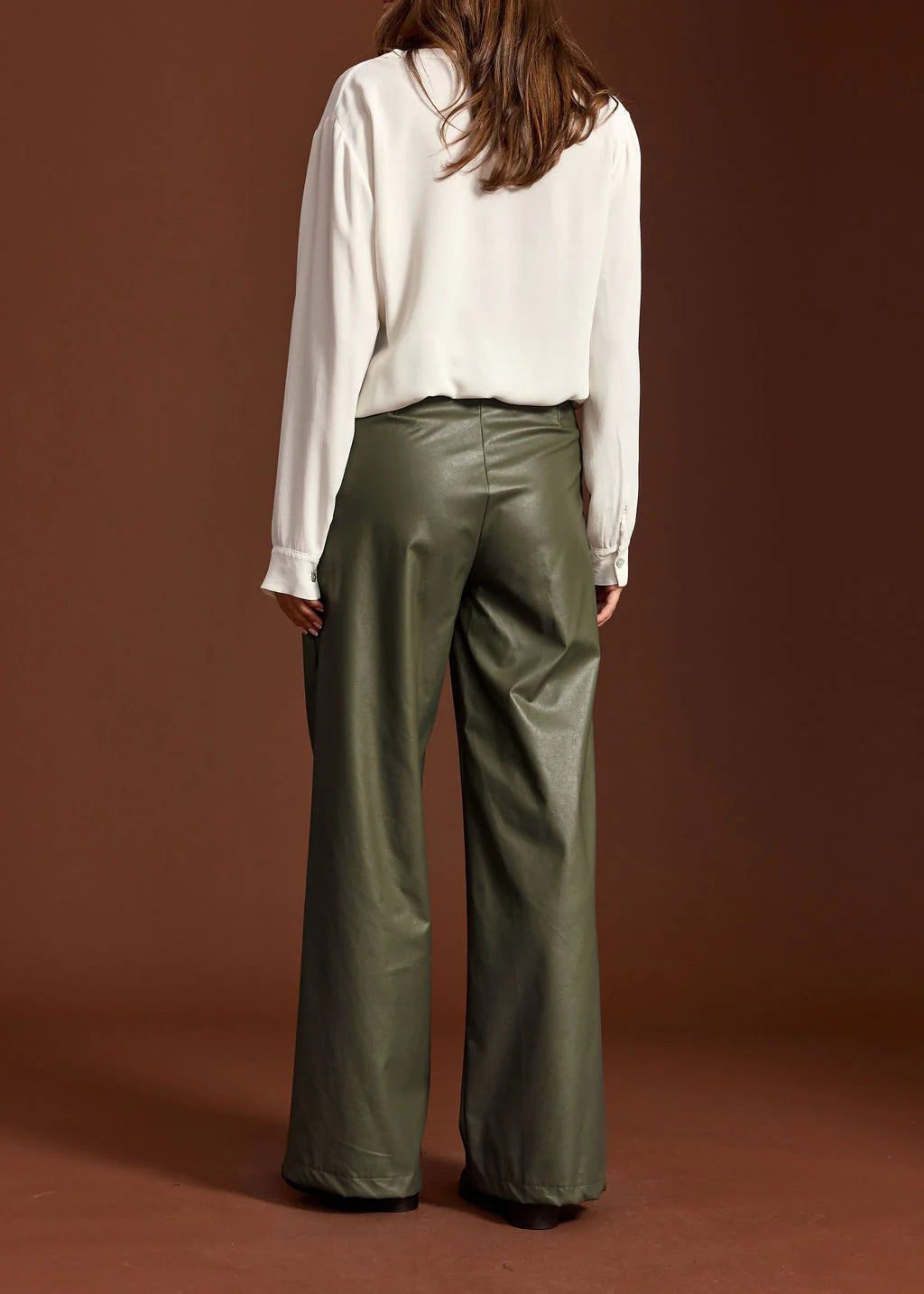 Lauren Vidal Misha Faux Leather Pants - Green - Shop 9