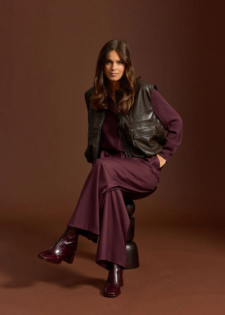Lauren Vidal Owen Sleeveless Vest - Coffee - Shop 9