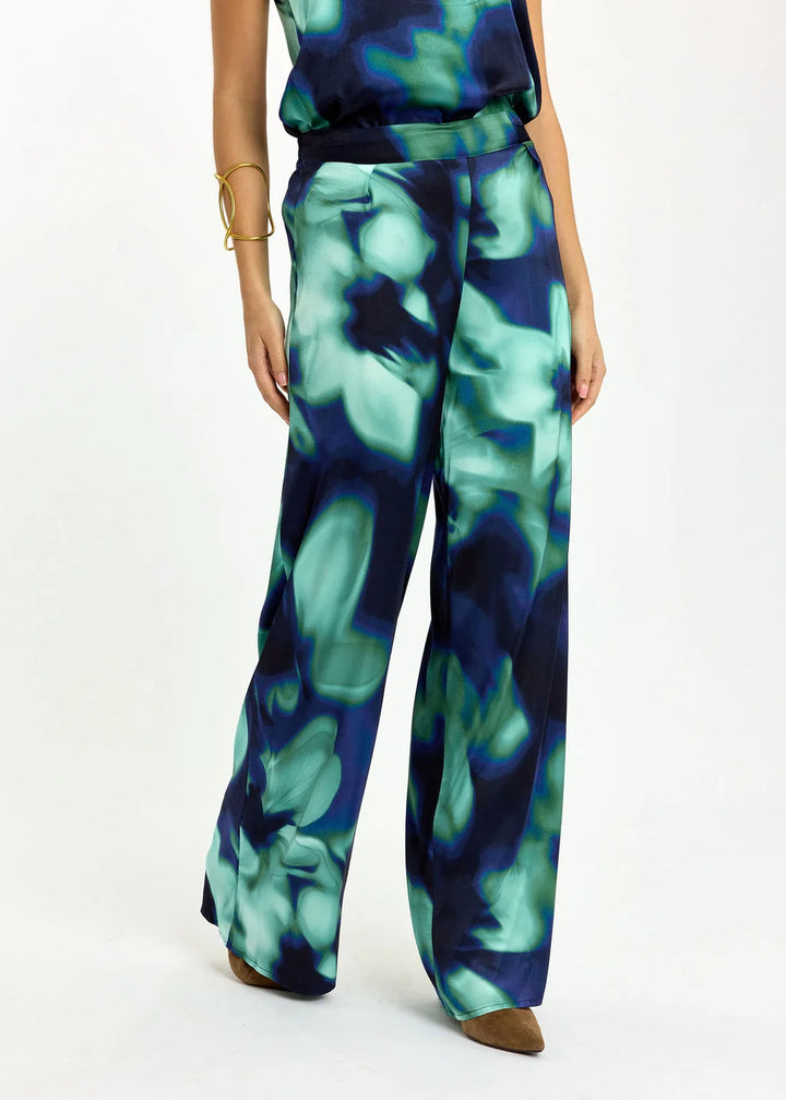 Lauren Vidal Fluid Printed Pants Yuka - Blue